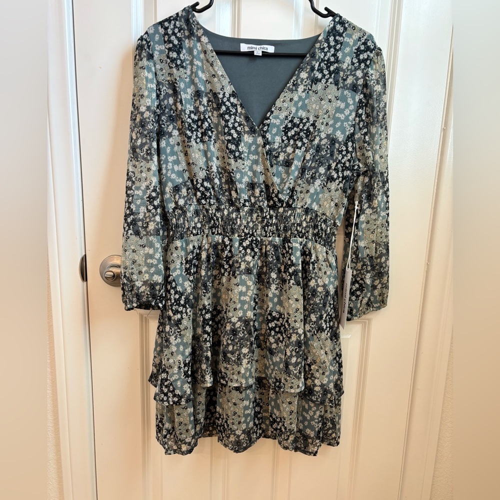 Mimi Chica Blue Floral Dress